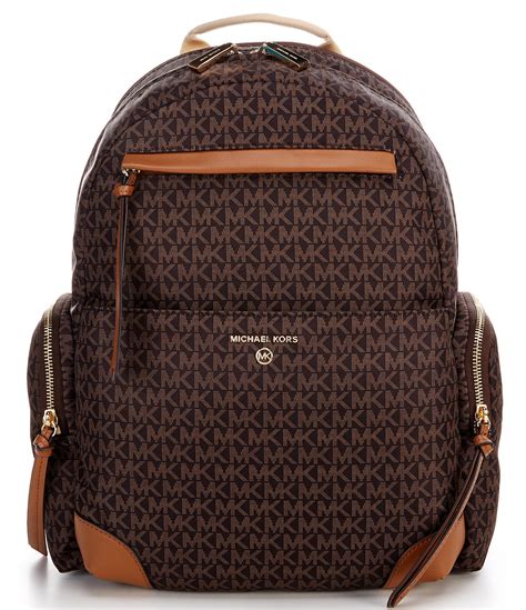 michael kors backpack brown logoed backpack with studs|backpack michael kors outlet.